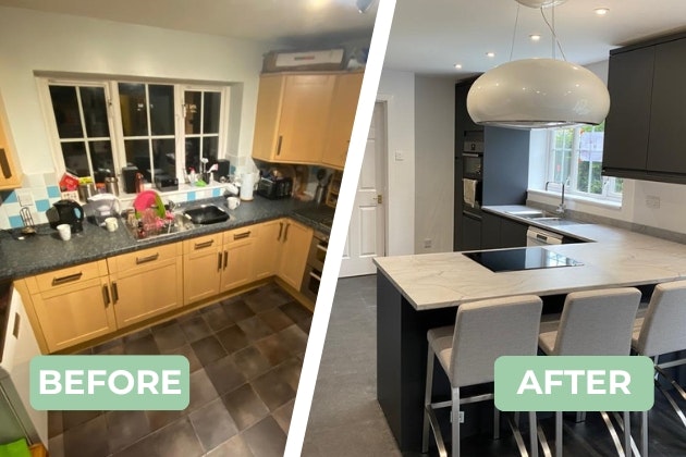 Kitchen renovation - before & after