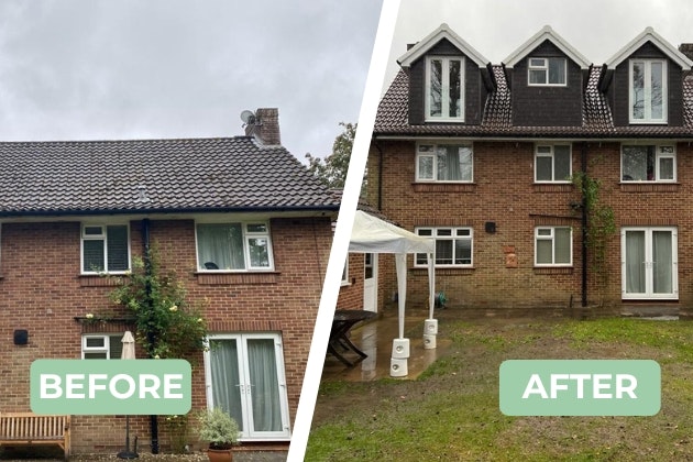 Loft conversion - before & after